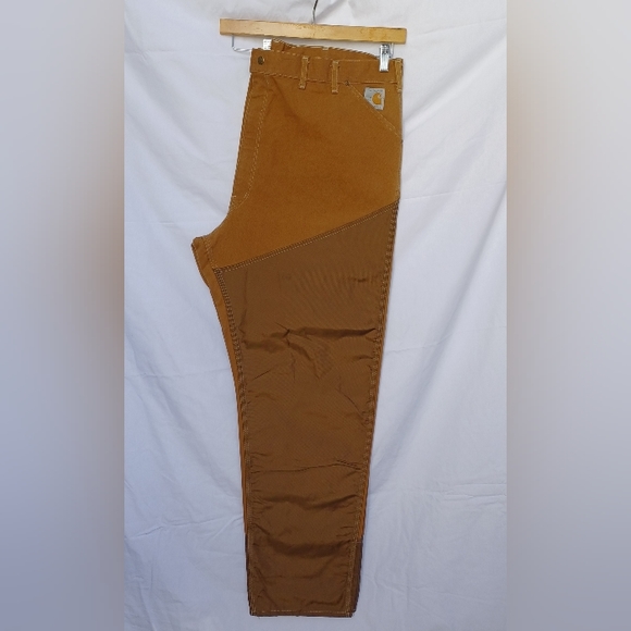 Vintage Carhartt Men's 44x34 Khaki-Brown Double Knee Pants USA Pride Crafted "89 - Picture 11 of 13